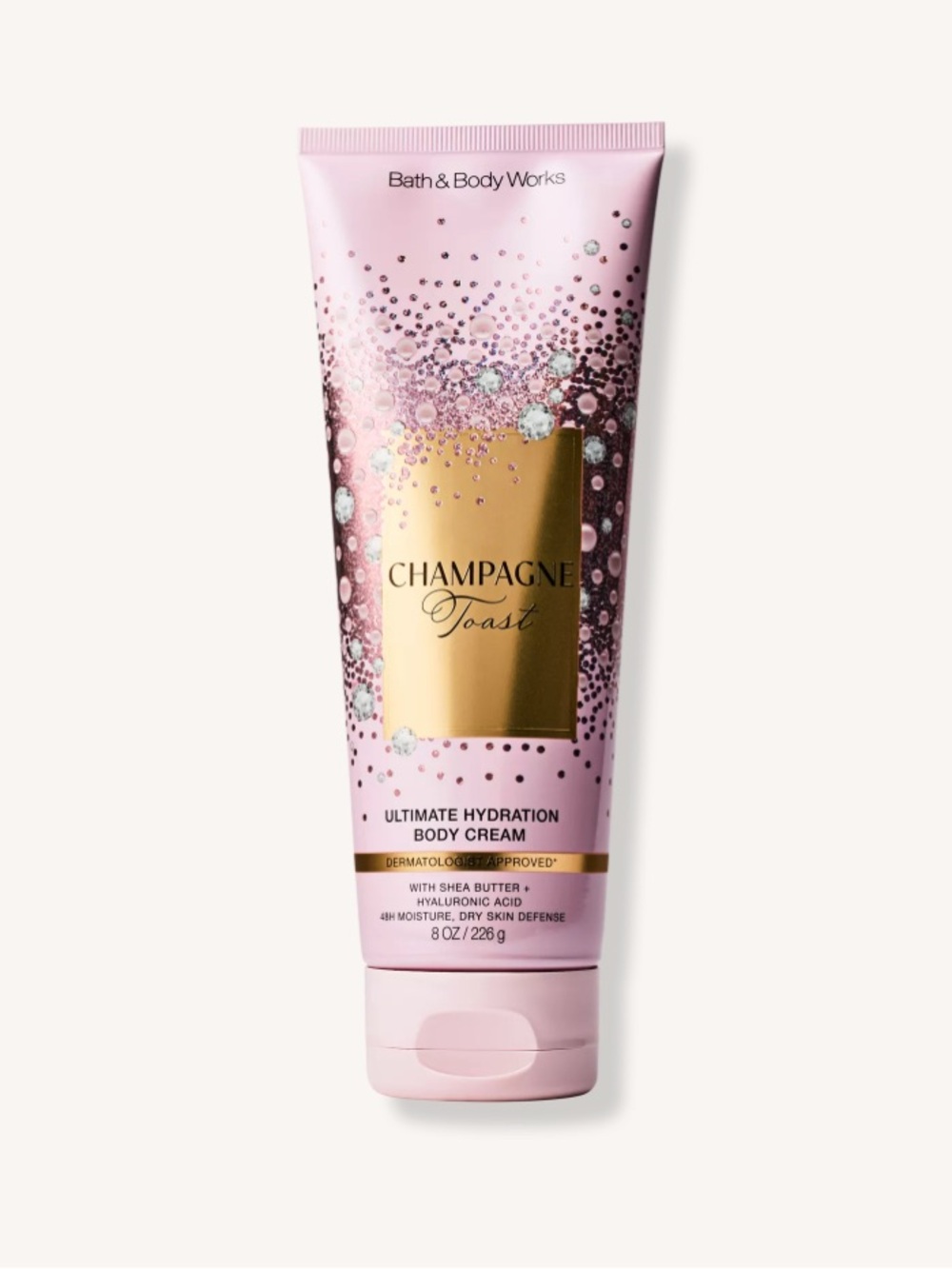 Bath & Body Works Champagne Toast Ultimate Hydration Body Cream - Pink 8 oz NEW